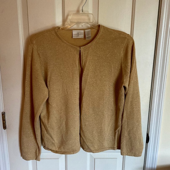 Women’s XL gold shimmery top - Picture 1 of 8